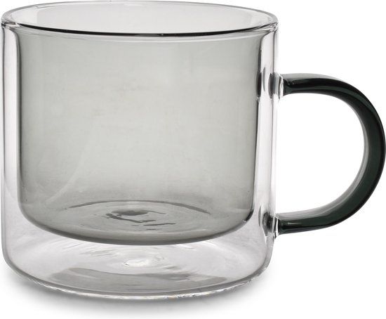 ONA Beker 27cl dubbelwandig grijs Liv - set/2