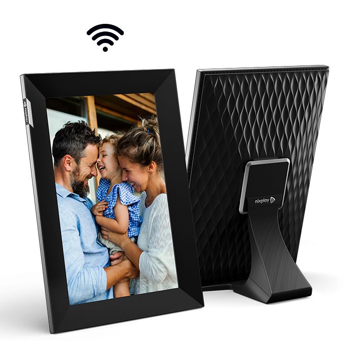 Nixplay 10.1" Smart Digital Photo Frame - Touchscreen - Black/Silver
