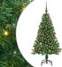 vidaXL Kunstkerstboom Groen 150 cm PVC en Staal en Kunststof