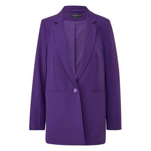 Rechtvallende blazer - paars