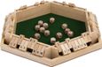 Longfield Shut the Box - 6 Spelers - Rubberhout - Groen Vilt - Inclusief 12 Houten Dobbelstenen - Kroegenspel