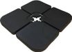Habitat et Jardin Parasolvoet set 4 parasoltegels vulbaar voor parasols tot 3 x 3 m - 52 liter - Noir