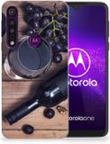 B2Ctelecom Motorola One Macro Siliconen Case Wijn