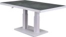 AVH-Collectie Pacific table de salon-salle à manger 140x85xH49-72 cm aluminium blanc