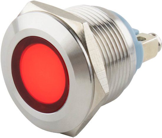 SeKi Led indicator | ø 19 mm. | 6-24 Volt DC/AC | Rode uitvoering