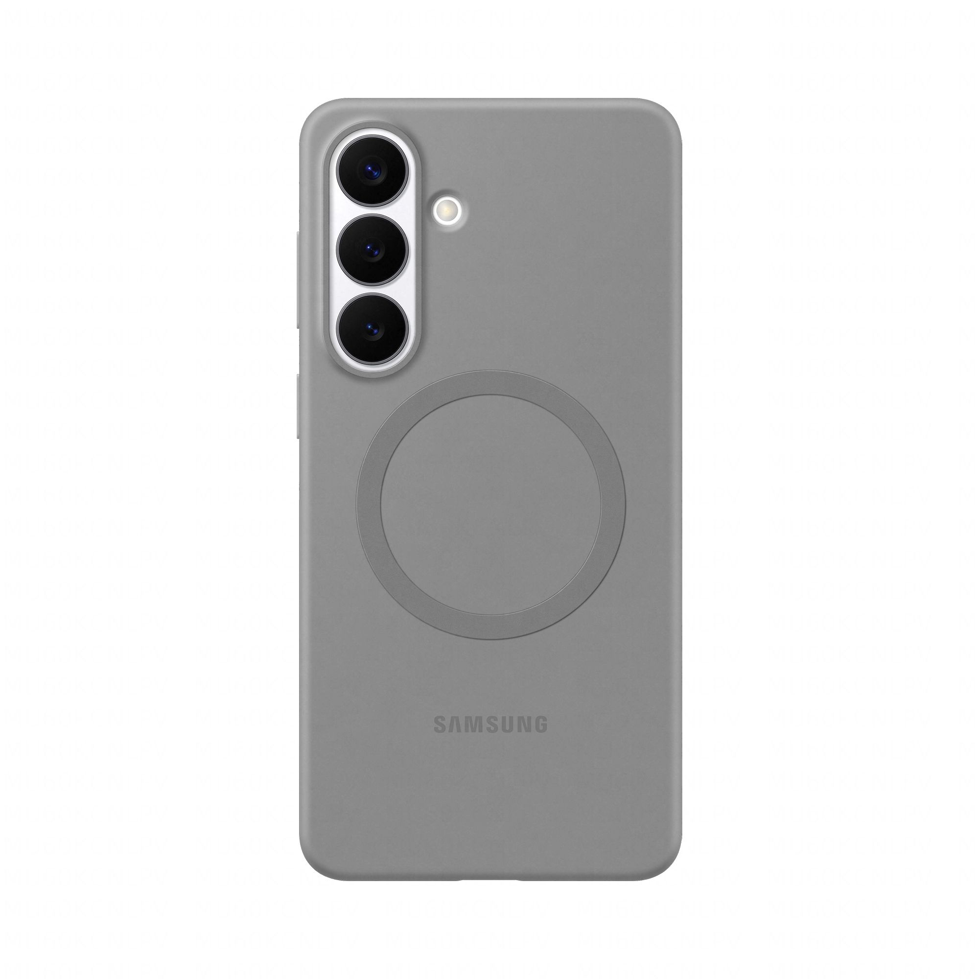 Samsung Galaxy S26 Plus Siliconen Back Cover met Magneet Grijs
