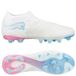 PUMA FUTURE 9 PRO Wit FG/AG uniseks voetbalschoenen, Blauw/Roze/Wit, Maat 40