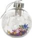 Gerimport Verlichte kerstbal - met sneeuwvlok confetti - 8 cm - kunststof - 5 LED lampjes