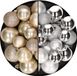 Kaemingk B.V. Boules de Noël 60x pièces - mélange argent/champagne - 4-5-6 cm - plastique