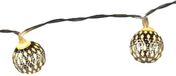 Merkloos Lichtsnoer - Zilveren Ballen - 8 LED Bollen - Warm Wit - 130 cm - Batterij