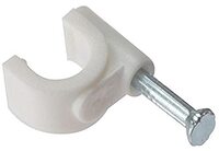 Merriway BH05726 Ronde Kabelclip - 6.0mm - Wit - 200 stuks