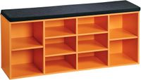 Kesper Schoenenkast met Zitkussen - Oranje