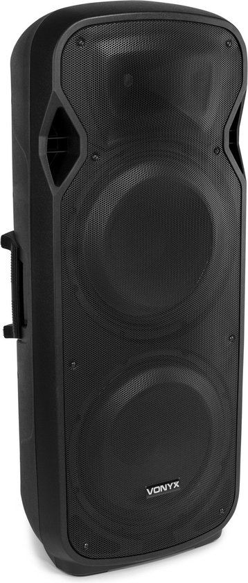 Vonyx AP215ABT - Actieve 15 inch Bluetooth Speaker - 1200W - Zwart