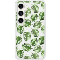 Samsung Galaxy S23 Versterkt hoesje met sublimatie bedrukking - Monstera bladeren