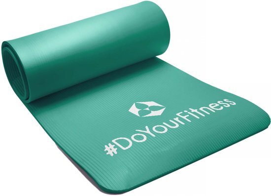 #DoYourFitness - fitness mat perfect voor pilates aerobics yoga - Â»AmishaÂ« - duurzaam non-slip huidvriendelijk slijtvast - 183 x 61 x 1 2cm - mosgroen