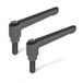 Ganter Normelemente Verstelbare klemhendel met schroefdraadschroef - GN 300-45-M6-12-SW