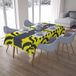 Bonamaison Tafelkleed, Anti-Mold, Sneldrogend, Waterdicht, 100% Polyester Tafellaken, Neon Geel, Rook, 140 x 200 Cm