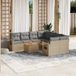 Maison Exclusive - Ensemble de jardin pour le jardin, 9 pièces, avec coussins, mélange de couleur beige, fabriqué en polyrotin
