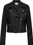 ONLY ONLCARMEN FAUX LEATHER BIKER CC OTW Veste matelassée pour fille Noir S