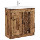 vidaXL Badkamer onder wastafel kast Oud hout 56 x 37,5 x 81 cm