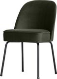 WOOOD Vogue Eetkamerstoel - Fluweel - Donker Groen - 83x50x57