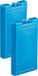 Plasticforte Koelelementen - 500 grams - 2x stuks - 20 x 10.5 x 2.5 cm - Blauw - Sneeuwvlokken print