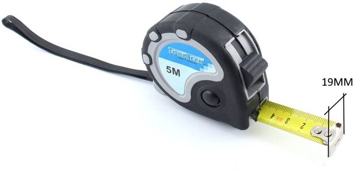 HOFFTECH Rolmaat / Meetlint Rubber 5 meter / 19 mm