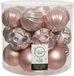 Decoris Kaemingk B.V. 40x stuks kunststof kerstballen lichtroze mix 8 cm
