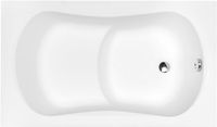 Badland ARIA REHAB ligbad 120 x 70 cm wit met styropor ombouw