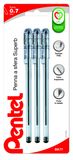Pentel Superb Zwart Stick balpen Fijn 3 stuk(s)