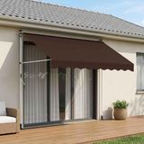 Maison Exclusive - Parasol à commande manuelle, marron, 300 cm