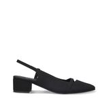SOLANE Black Pumps Nae Vegan Shoes Vegan Sandalen met Lage Hak voor Dames Solane Zwart