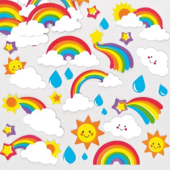Baker Ross Regenboogstickers 120 stuks per verpakking