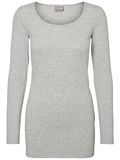 VERO MODA Dames Lange Mouwen Shirt Light Grey Melange M