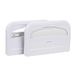 Mind Reader Toiletdekseldispenser, wegwerpbare papieren stoelbeschermers, wandgemonteerde stembus, hangende opslag voor latrine, sanitaire potjesvellen, zwaar acryl, set van 2, wit
