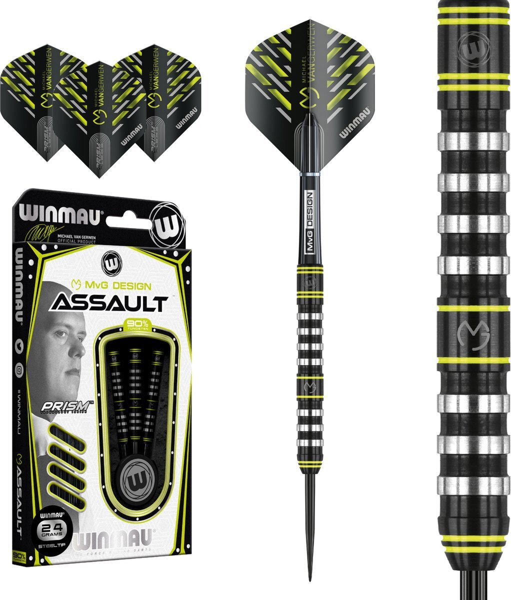 WINMAU Michael van Gerwen Assault 90% - Dartpijlen - 23 Gram