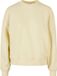 Build your Brand Ladies Oversized Crewneck Sweatshirt BY212 - SOFT YELLOW - XXL