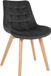 CLP Brook Eetkamerstoel - Hout frame - Fluweel - Velvet - zwart