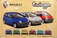 I&S/Les collections rétro Metalen bord met reliëf, 30 x 20 cm, Renault Twingo