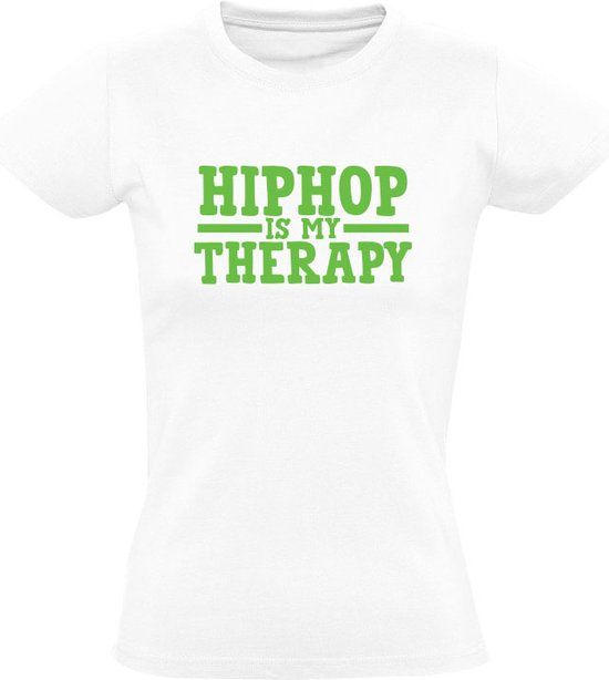 Sol's HipHop is my therapy Dames T-shirt 2XL | Wit