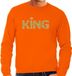 Bellatio Decorations Shoppartners Bv Koningsdag King sweater oranje met gouden kroon heren - Koningsdag kleding / outfit / trui XXL