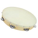 TIGER TAM91-12 tambourijn met natuurbont, 12 inch