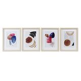 DKD Home Decor polystyreen abstract (4-delig) (35 x 2,5 x 45 cm)