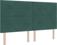 vidaXL Boxspringbed met hoofdeinde Donkergroen 180 x 200 cm Fluweel