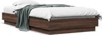 vidaXL Bedframe met LED-verlichting, bruin eikenkleurig, 75x190 cm