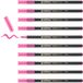edding 1340 brush pen - roze - 10 stiften