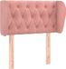 vidaXL Hoofdbord met randen 83x23x78/88 cm velours rose