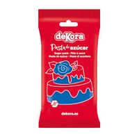 dekora - Donkerblauw Fondant Paste vor Taartdecoratie - Topping vor Gebak, Cake en Cupcake, Suikerpasta om Allerlei Decoraties te Maken - Simpel Modelleren - 250 g