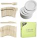 Merkloos 400 x Houten wegwerp bestek set bio/eco/milieubewust
