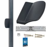 KOTARBAU® Balkondeurgreep, PVC, Antraciet, Terrasdeurgreep, met Snapper voor Rook en Tocht